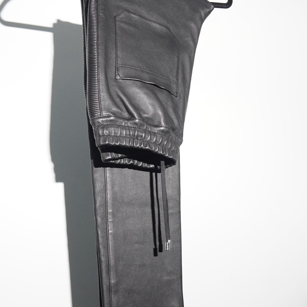 Balmain Black Leather Pants